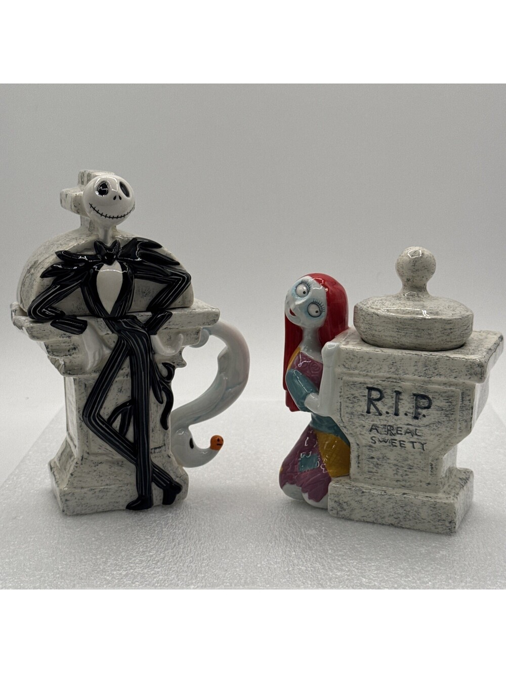 Disney Nightmare Before Christmas Jack Sally Suger Creamer Set Westland Ceramic